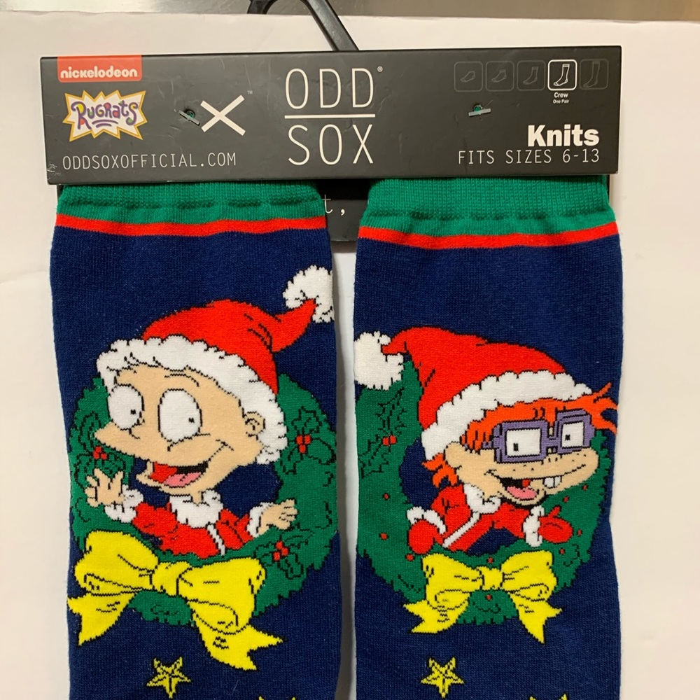 Rugrats Odd Sox NWT size 6-13 Christmas socks